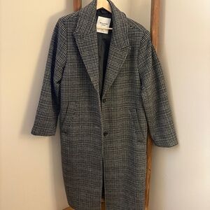 NWOT Abercrombie Wool Blend Tailored Topcoat